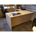 Blonde 72 x 84 L Suite Desk with Client Knee Space